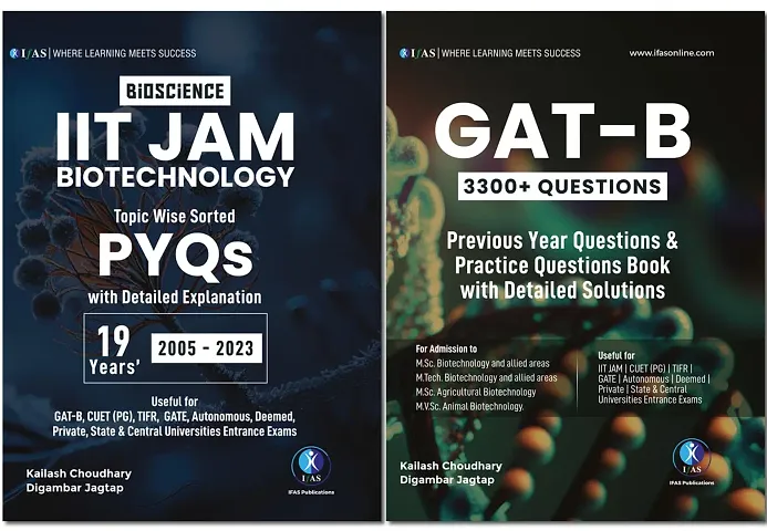 IIT JAM Biotechnology and GAT B PYQ combo (2 Books)