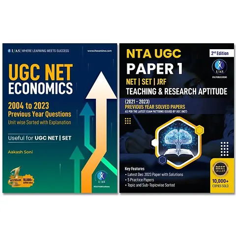 UGC NET Economics and Paper 1 Combo PYQ Books- (2004-2023) Previous Year Questions with Detailed Solutions for UGC NET JRF, SET Exams