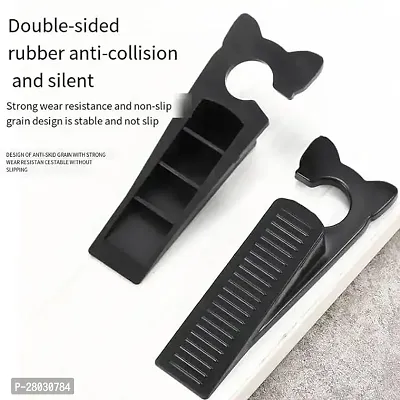 3pcs Black Color Rubber Door Stopper for Home and Office Non-Slip Door Wedges for Home Safety Baby Safety Wedges with Rubber Hooks Can Protect Your Little Oneshellip;-thumb5