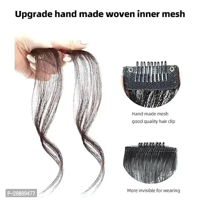 2pcs black color hari streak for women fake hair looks like real hair Hair Extension Clips for Women Everything You Need to Know Top Tips for Rocking Clip On Curtain Bangs Extensionshellip;-thumb3