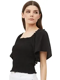 7ELEVEN Ayush Fashion KANSAI Crop TOP Woman FIT and Flair TOP with SLIVE and SQUAR Neck-thumb4