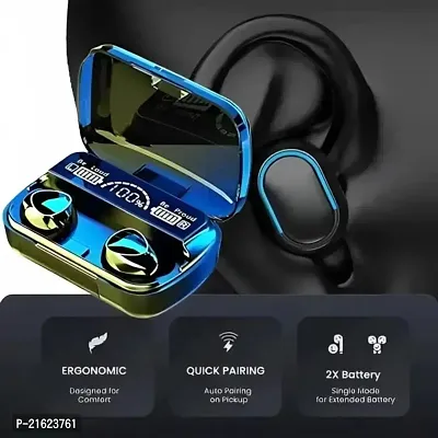 Lichen TWS Bluetooth Earbuds Wireless Bluetooth Headset  (Black, In the Ear)-thumb0