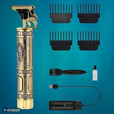 Lichen Proffesional Hair Trimmer Shaving Machine Cordless Rechargeable Electric Adjustable T-Blade Beard Trimmer Hair Shaver Clipper Cut Machine Men Buddha Trimmer-thumb0