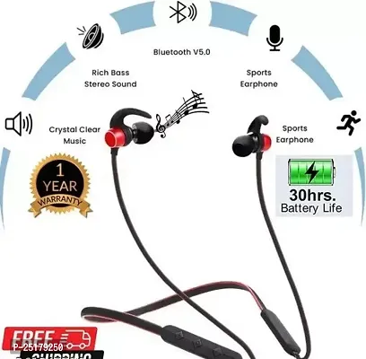 Lichen  Bluetooth Stereo Sports Headset with Inbuilt Mic Compatible with All Smartphones  Ergonomically Designed Sport Fit Earphone