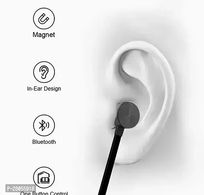 Lichen Multi Color Magnet Bluetooth Earphone Headphone with Mic, Sweatproof Sports Headset, Best for Running and Gym, Stereo Sound Quality for All Smartphones.-thumb2