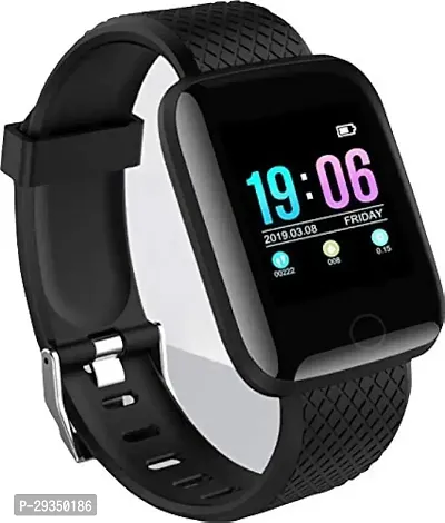 Lichen ID116 Plus Bluetooth Fitness Smart Watch for Men Women and Kids Activity Tracker (Black)