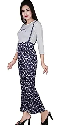 Espan Hub Polycotton Printed Jumpsuit for Girls Jumpsuit with Tshirt for Kids-thumb1