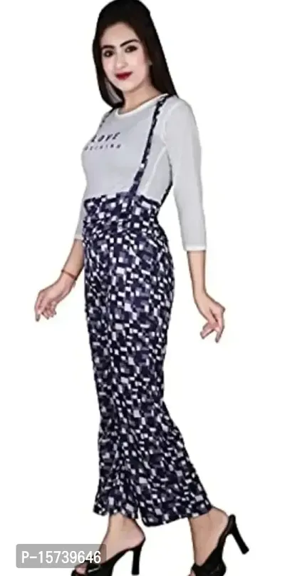 Espan Hub Polycotton Printed Jumpsuit for Girls Jumpsuit with Tshirt for Kids-thumb2