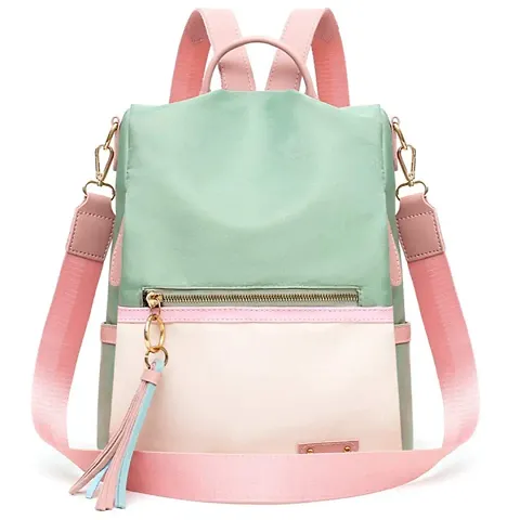 Stylish PU Solid Backpack For Women