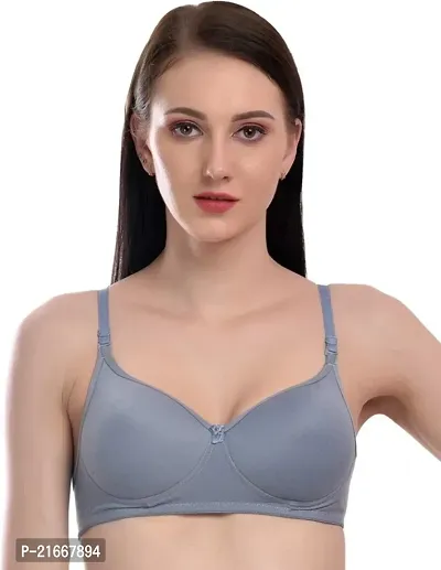 Stylish Multicoloured Cotton Blend Solid Bras For Women Pack Of 3-thumb4