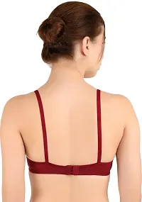 Stylish Maroon Cotton Blend Solid Bras For Women Pack Of Single-thumb1