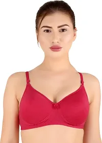 Stylish Multicoloured Cotton Blend Solid Bras For Women Pack Of 3-thumb2