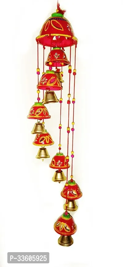 Comelyns Rajasthani Painting Design 7 Bells Decorative Hanging Wind Chimes