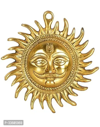 Surya Dev Metal Wall Hanging Sun Face Statue