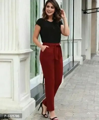 Women Stylish Solid Top and Trouser-thumb0