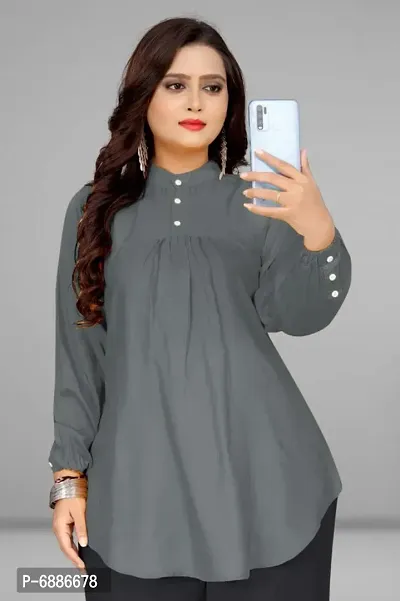 Stylish Rayon Solid Tunic For Women