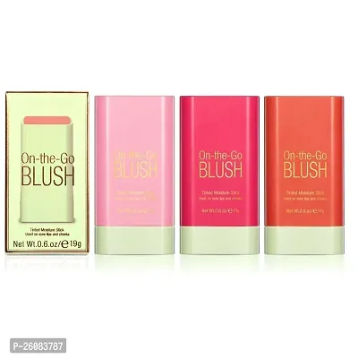 Cream Blush Stick - Multi-Use Makeup Stick for Cheeks and Lips with Hydrating Formula, 2-in-1 Beauty Blush Stick with Soft Cream-thumb2
