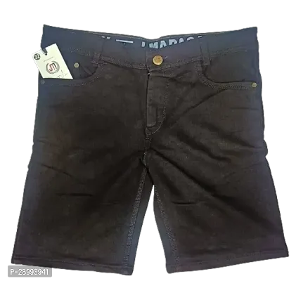 Classic Denim Solid Short for Men-thumb4