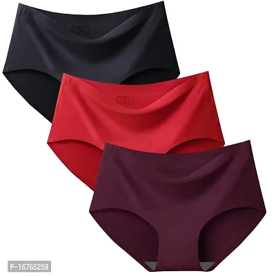 Stylish Women  and  Girl Panty Regular Wear Multicolor Seamless Lycra Cotton Panty (Pack of 3)