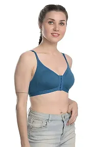 Stylish Cotton Solid front 6 hook Bras For Women (Pack Of 1)-thumb1