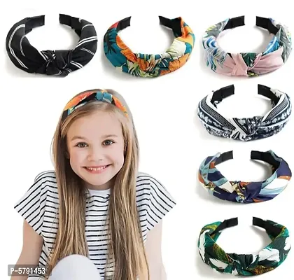 AZEFFIA Headband For Girls Knot Hair Band For Women And Girls, Pack of 6, Multicolor