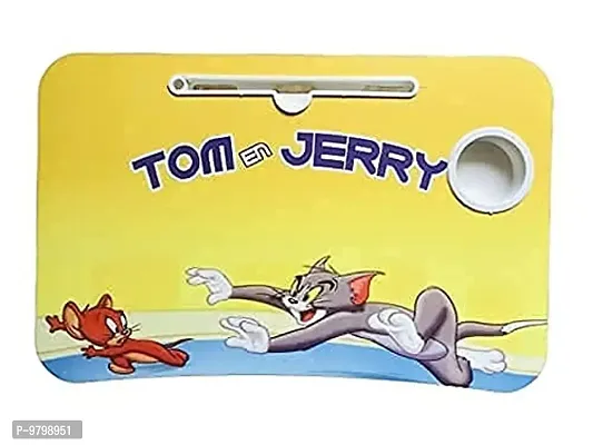 Trendy TomAnd Jerry Study Table Portable Wood Multifunction Laptop-Table Lapdesk Holder Bed Study Table-thumb0