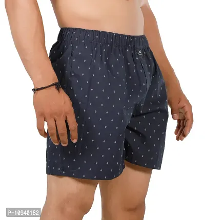 Comfortable Multicoloured Cotton Boxers (Pack Of 2 ) 1 Back  Pocket-thumb3