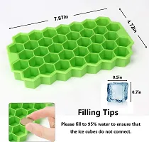 Silicon Honeycomb Shape Ice Cube Tray Reusable Ice Maker Mould for Cocktails Whiskey etc. (Tray Without Lid Pack of  1)-thumb3