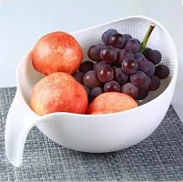 Durable Washing Bowl And Strainer For Storing And Straining, Multi Colour-thumb1