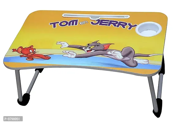 Trendy TomAnd Jerry Study Table Portable Wood Multifunction Laptop-Table Lapdesk Holder Bed Study Table-thumb2