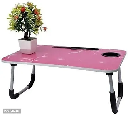 Trendy Pink Flower Study Table Portable Wood Multifunction Laptop-Table Lapdesk Holder Bed Study Table-thumb2
