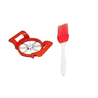 Plastic Apple Cutter With Silicone Mini Oil Brush Pack Of 2-thumb2