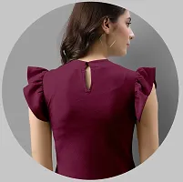 Elegant Lycra Purple Solid Top For Women-thumb1