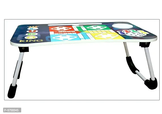 Trendy Ludo King Study Table Portable Wood Multifunction Laptop-Table Lapdesk Holder Bed Study Table-thumb3