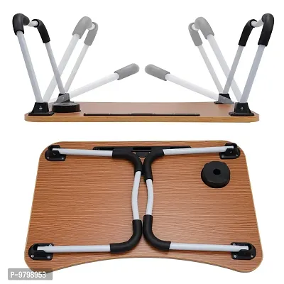 Trendy Whooden Study Table Portable Wood Multifunction Laptop-Table Lapdesk Holder Bed Study Table-thumb3