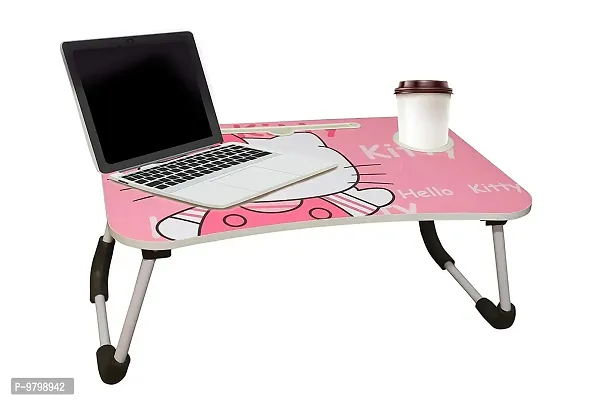 Trendy Hello Kitty Study Table Portable Wood Multifunction Laptop-Table Lapdesk Holder Bed Study Table-thumb4