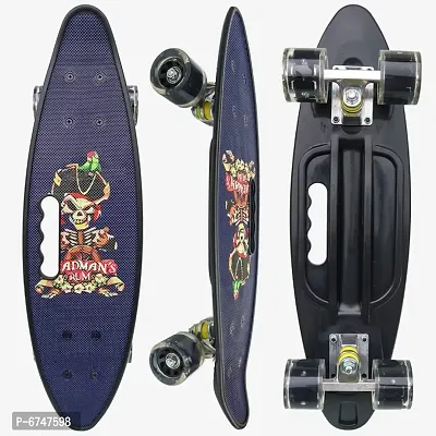 24 Inch Fish Skateboard Cruiser Fiber Skating Board Suitable for Age Group Above 8 Years-thumb0