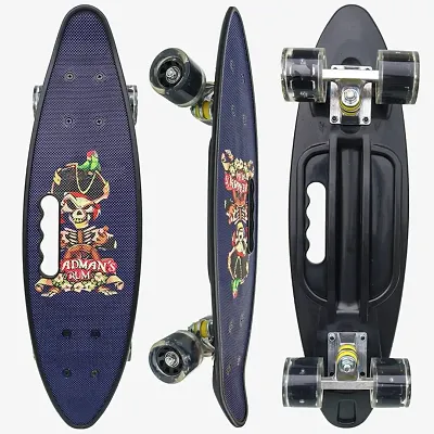 24 Inch Fish Skateboard Cruiser Fiber Skating Board Suitable for Age Group Above 8 Years