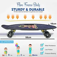 24 Inch Fish Skateboard Cruiser Fiber Skating Board Suitable for Age Group Above 8 Years-thumb3