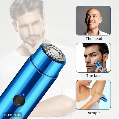 Pocket Size Mini Portable Electric Shaver for Men and Women, Unisex Travelling Washable USB Beard Shaver and Trimmer for face under Arms Painless Shaving Trimmer No-Noise.-thumb2
