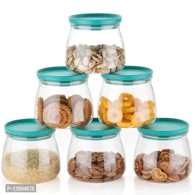 Bonanza Plastic Airtight Container Jar Set For Kitchen - 900  ml Set Of 6 Made In India