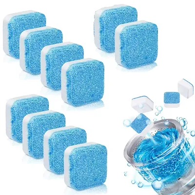 Bonanza's 10 Pcs Washing Machine Deep Cleaner Tablet for Washing machines Front and Top Load Machine Descaling Powder Tablet for Tub CleaningDrum Stain Remover of washing machine Descaler Powder