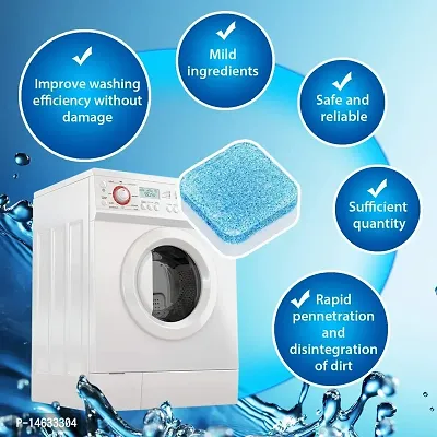 Bonanza's 10 Pcs Washing Machine Deep Cleaner Tablet for Washing machines Front and Top Load Machine Descaling Powder Tablet for Tub CleaningDrum Stain Remover of washing machine Descaler Powder-thumb2