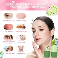 Bonanza Multi Color  Ice Roller For Face, Neck and Body | For Puffy Eyes, Easy to Use and Carry | Unbreakable and Reusable | Glowing and Clear Skin (Random Color)-thumb2