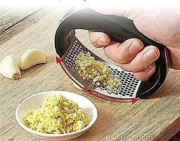 Multicolouredpurpose Garlic Presser Squeeze Press Crusher Stainless Steel Kitchen Tools, Quick Handy Ginger Garlic Crusher-thumb1