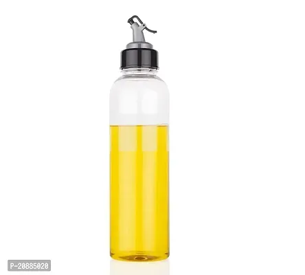 Oil Vinegar Dispenser Bottle- Transparent Leak-Proof Plastic Oil Sauce Vinegar Dispenser Bottle, Easy to Flow Food-Grade Plastic Oil Dispenser for Cooking (1000 Ml Bottle) (1)-thumb0