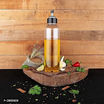 Oil Vinegar Dispenser Bottle- Transparent Leak-Proof Plastic Oil Sauce Vinegar Dispenser Bottle, Easy to Flow Food-Grade Plastic Oil Dispenser for Cooking (1000 Ml Bottle) (1)-thumb4