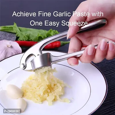 Garlic Crusher, Garlic Mincer to Press Clove and Smash Ginger Handheld Zinc Alloy Rust-Proof Tool for Kitchen -thumb3