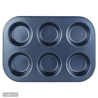 Chocolate Professional Muffin Tin Cupcake Muffin Tray Cavity for 6 Muffins Cupcake Tray Muffin Pan, Carbon Stainless Steel Pan/Cupcake Tin  Muffin Tin Mould Set Trays -thumb5