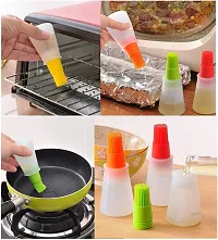 Siliconee Oil Dispenser Bottle Brush Pastry Basting Brush Oil Honey Wine Sauce Grill Brush for Barbecue Cooking Frying Kitchen Tools Accessories-thumb1